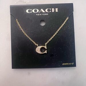 Coach Gold Necklace with Crystal Accents